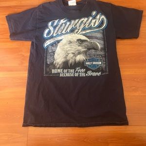 Blue harley davidson shirt petite small selling for 25